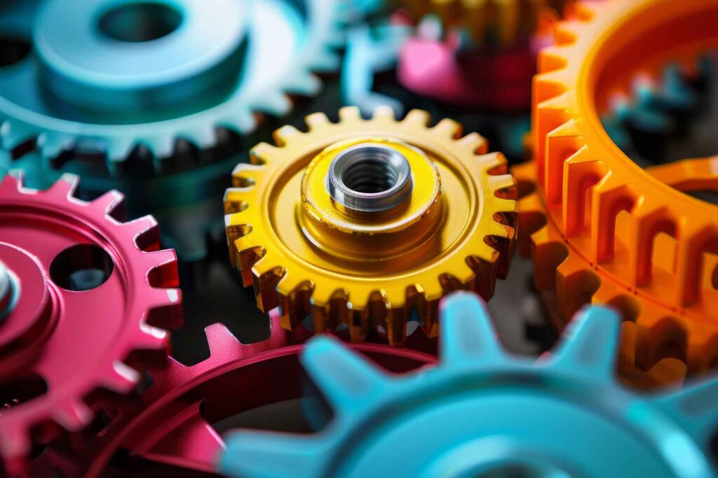 Multicolored gears